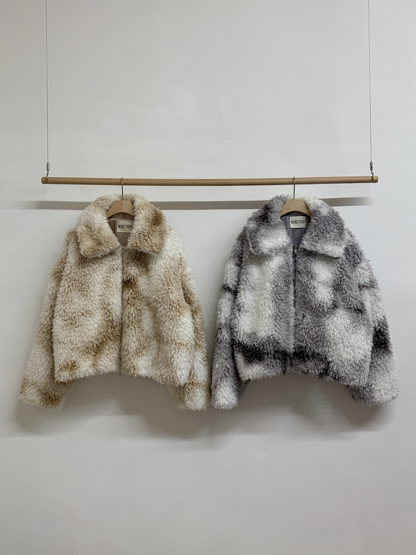 MORE THAN-P東大門㊣實拍女士新款25秋冬短款大衣毛絨皮草MORE THAN短款大衣