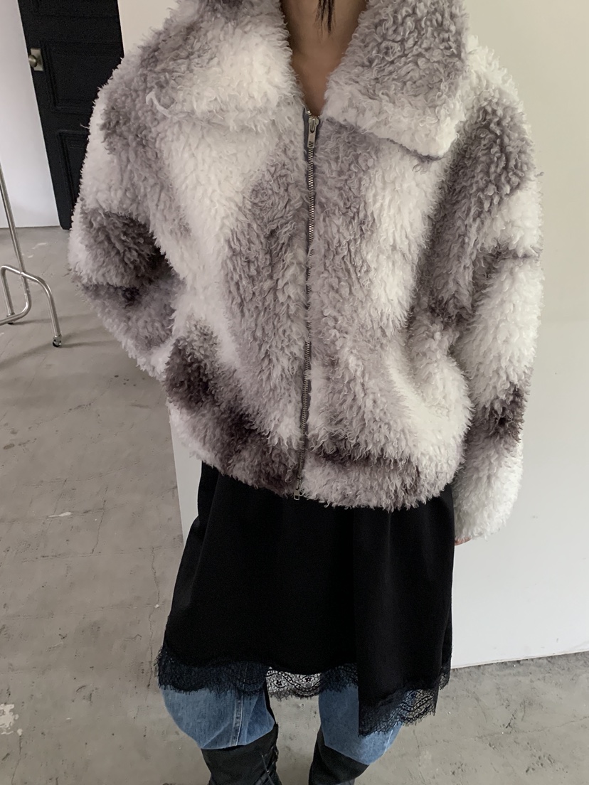 MORE THAN-P東大門㊣實拍女士新款25秋冬短款大衣毛絨皮草MORE THAN短款大衣