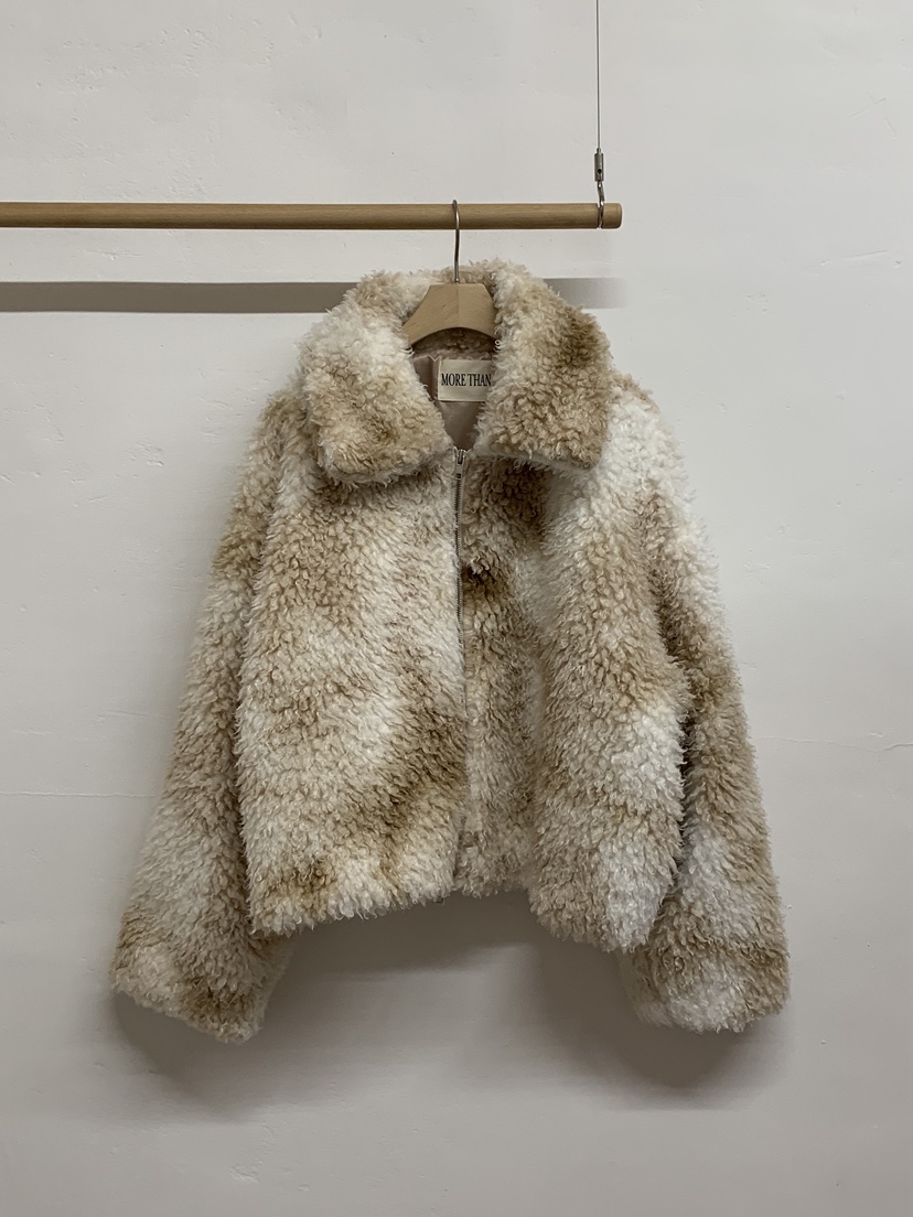 MORE THAN-P東大門㊣實拍女士新款25秋冬短款大衣毛絨皮草MORE THAN短款大衣圖色2