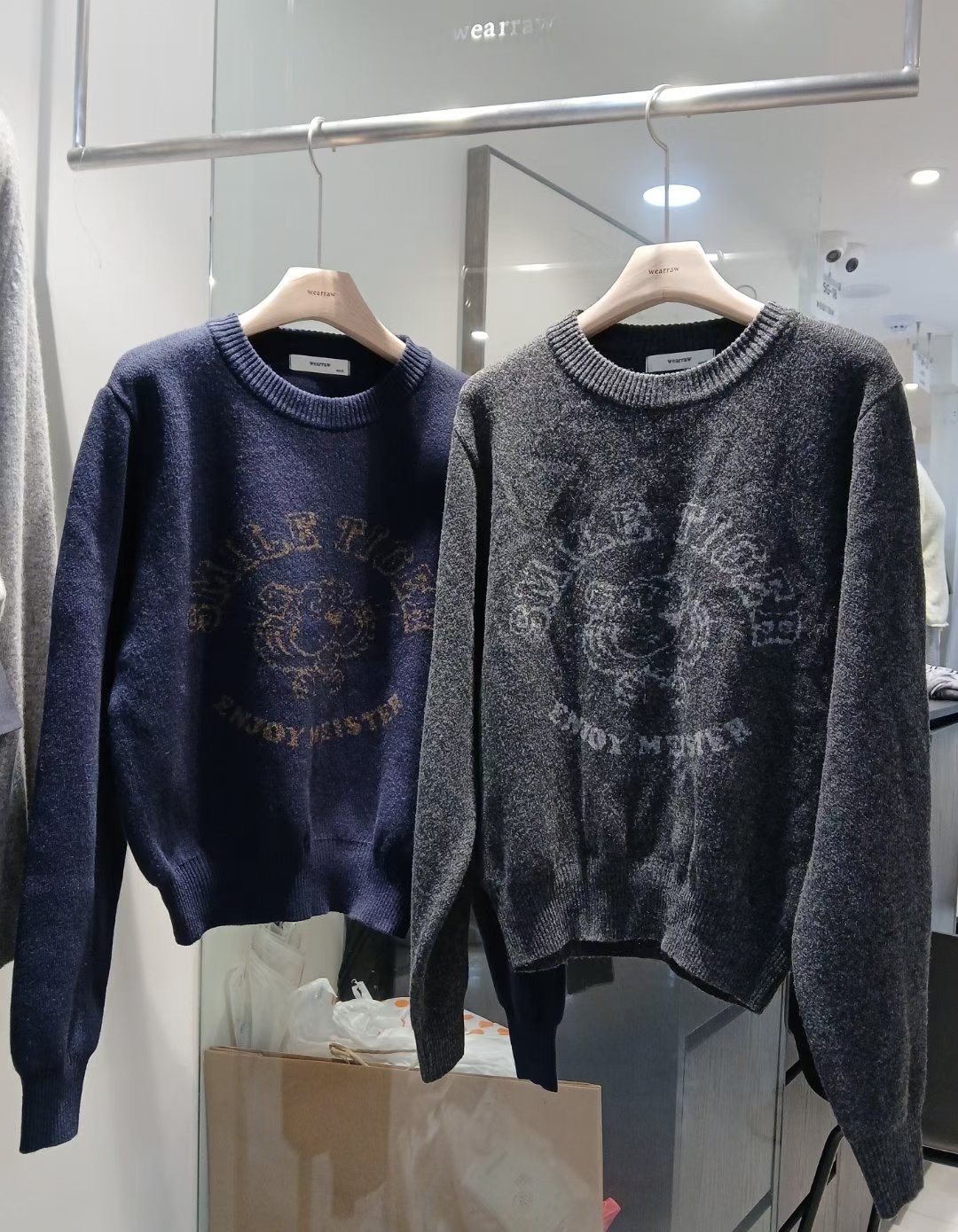 WEARRAW東大門㊣直郵女士新款時尚人氣25秋冬職業熱賣推薦毛衣WEARRAW毛衣圖色1左一色