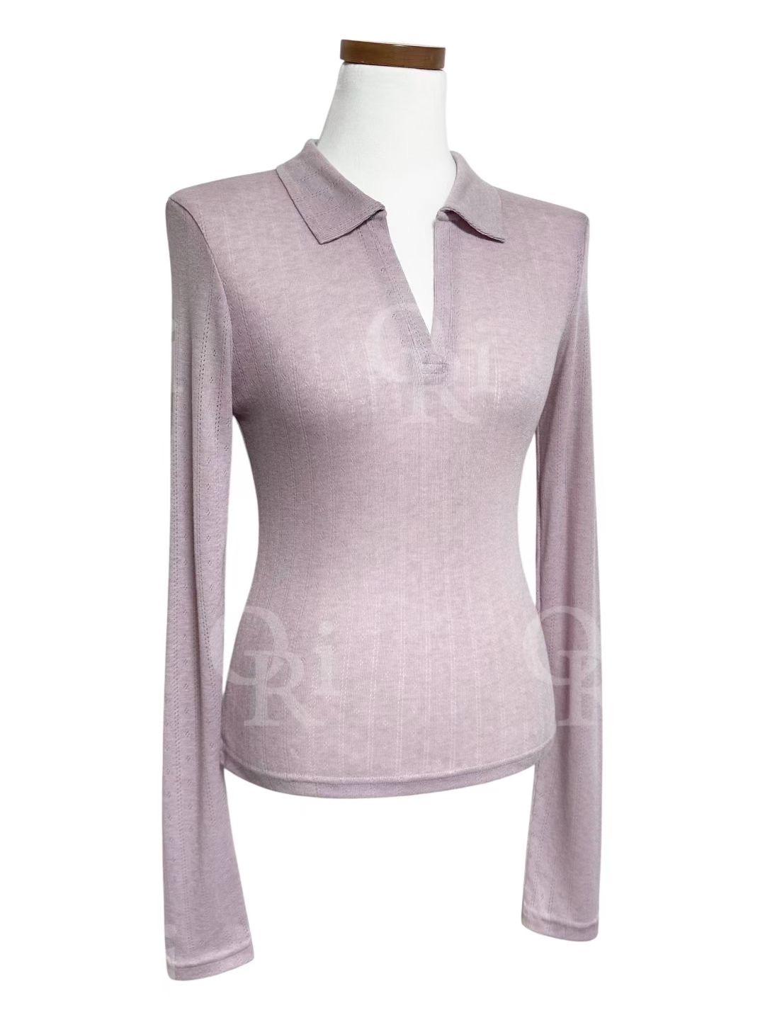 O-RI-오리-T東大門㊣直郵女裝新品人氣推薦休閑長袖T恤鏤空O-RI長袖T恤圖色4