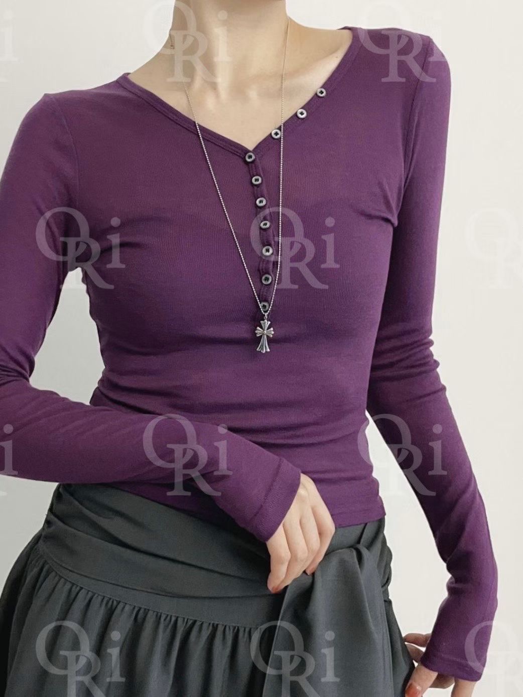 O-RI-오리-T東大門㊣代購女士新品職業熱賣人氣推薦長袖T恤O-RI長袖T恤