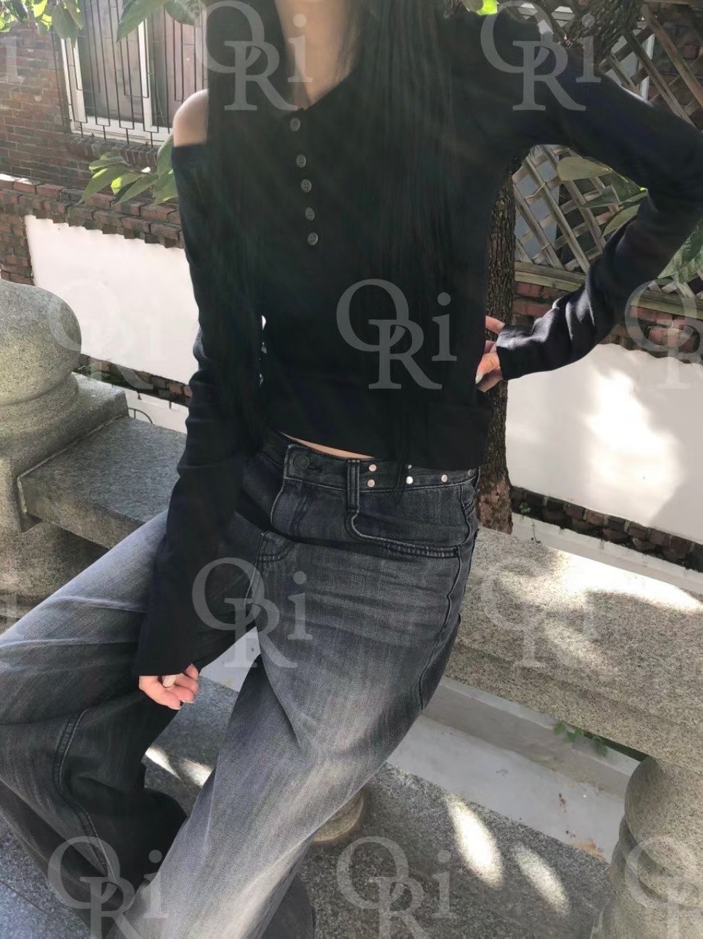 O-RI-오리-T韓國直郵㊣女裝新品推薦人氣時尚休閑長袖T恤O-RI長袖T恤圖色3