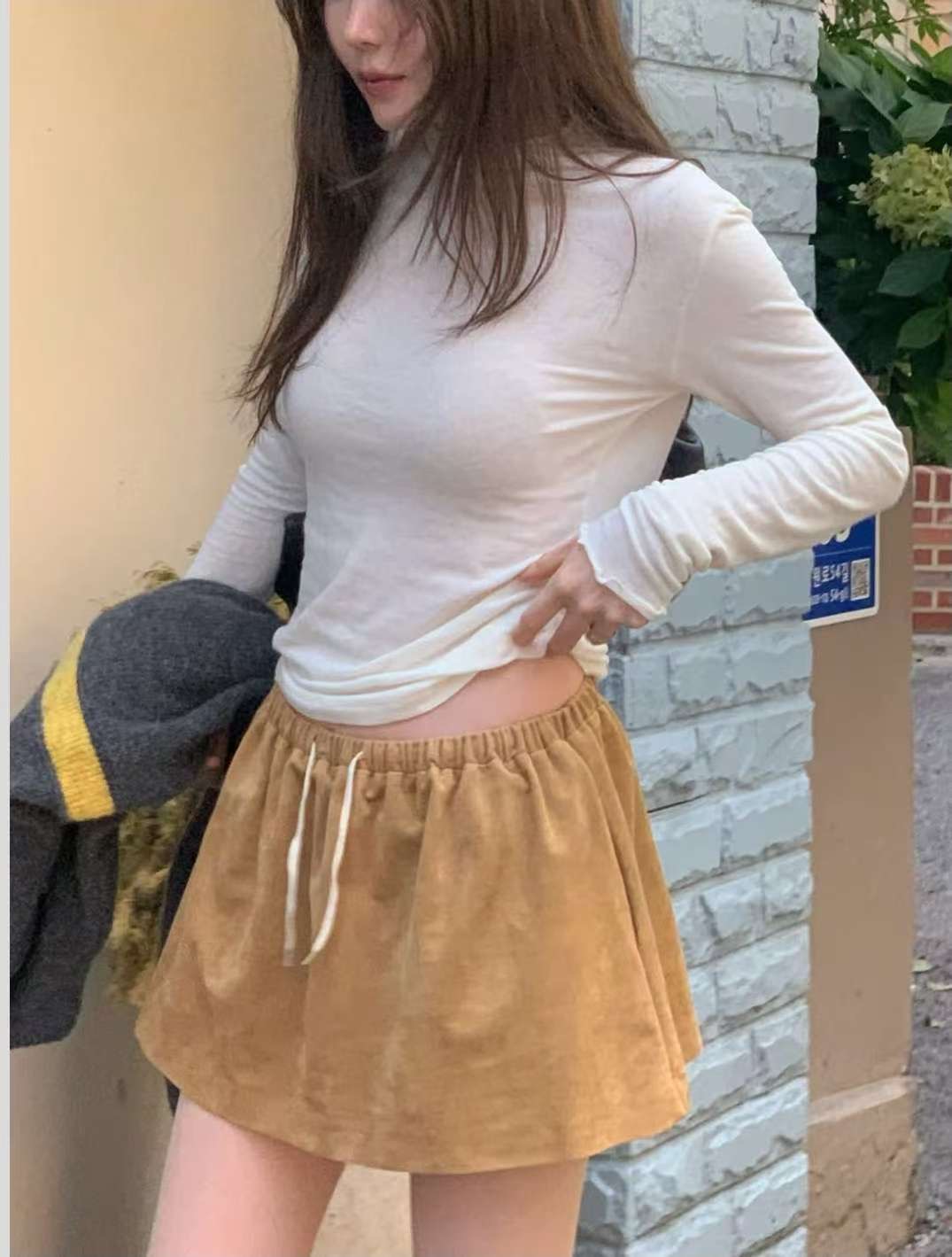 WEARRAW韓國直郵㊣女士新品推薦時尚職業熱賣長袖T恤安哥拉WEARRAW長袖T恤圖色2