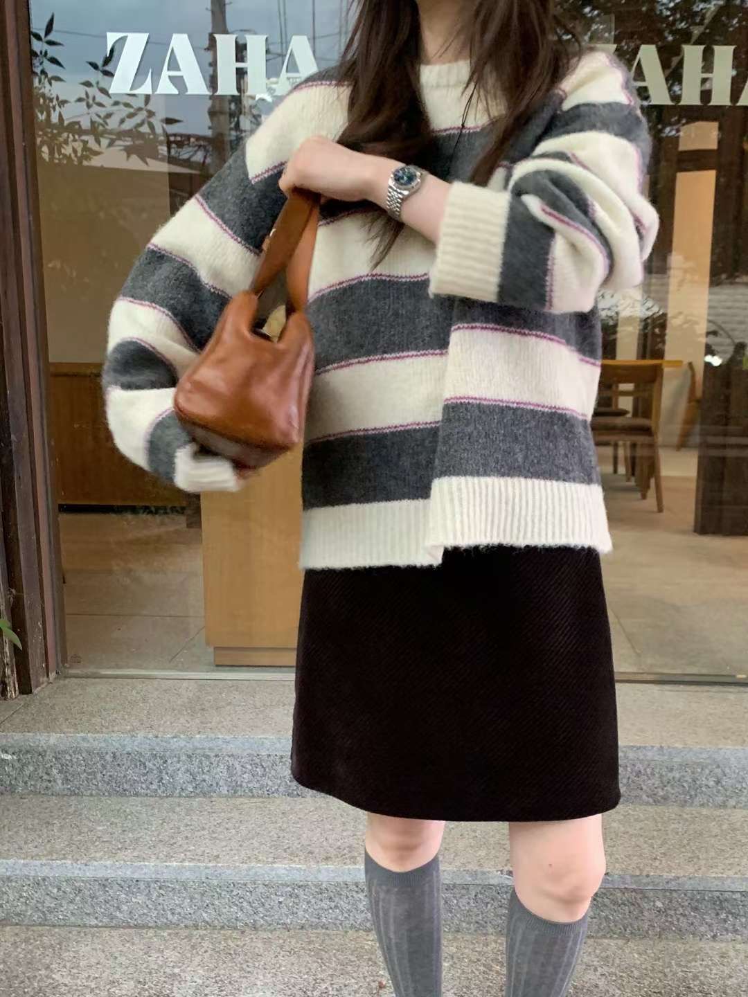 WEARRAW東大門㊣直郵女士新品休閑時尚25秋冬人氣職業推薦毛衣WEARRAW毛衣