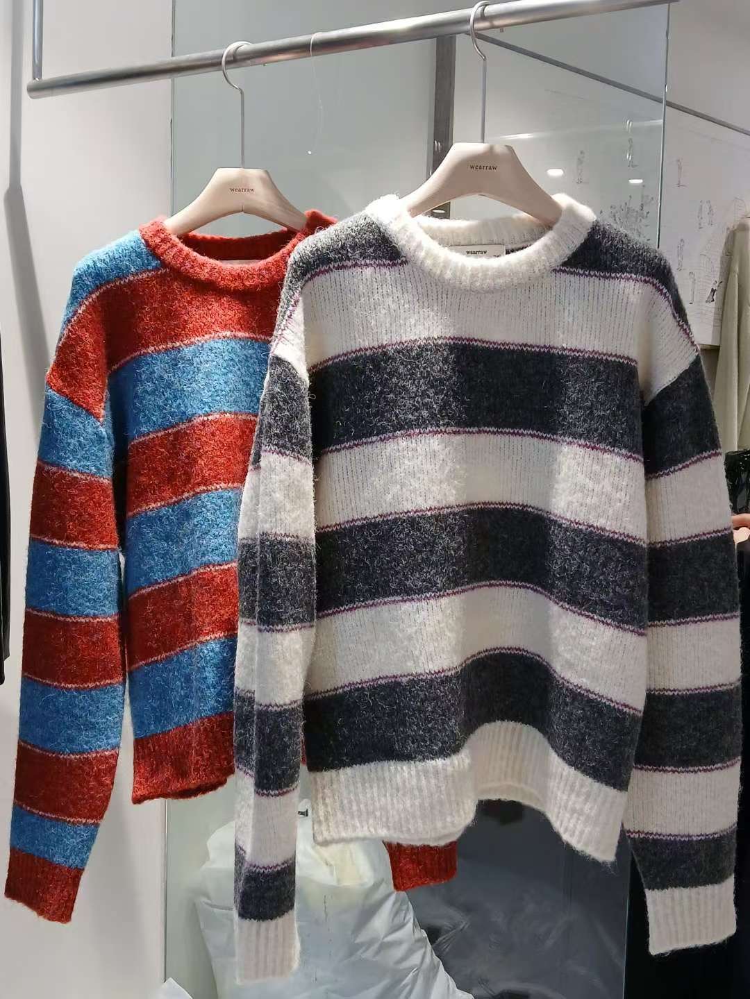 WEARRAW東大門㊣直郵女士新品休閑時尚25秋冬人氣職業推薦毛衣WEARRAW毛衣圖色1左一色