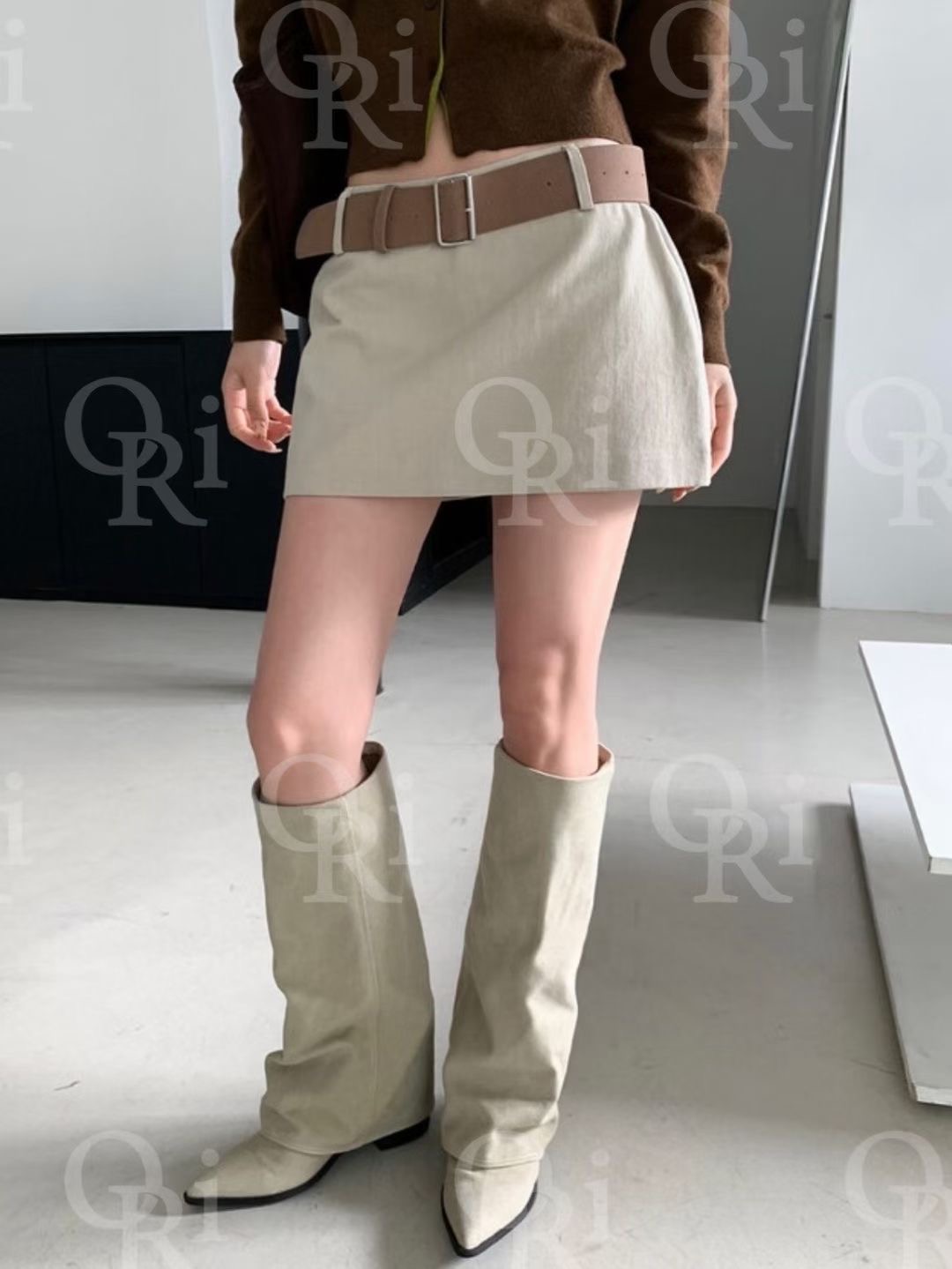 O-RI-오리-T東大門㊣直郵女裝新品25秋冬人氣短裙不含腰帶O-RI短裙