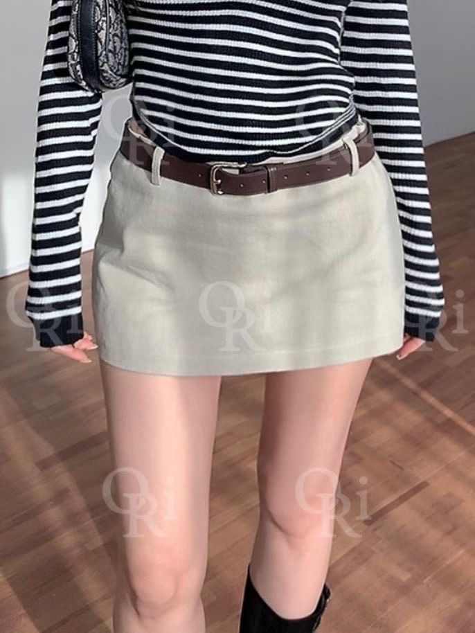 O-RI-오리-T東大門㊣直郵女裝新品25秋冬人氣短裙不含腰帶O-RI短裙圖色2