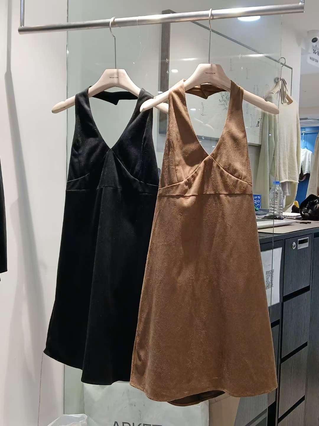 WEARRAW韓國直郵㊣女士新款休閑推薦時尚職業連衣裙不含腰帶WEARRAW連衣裙圖色1左一色