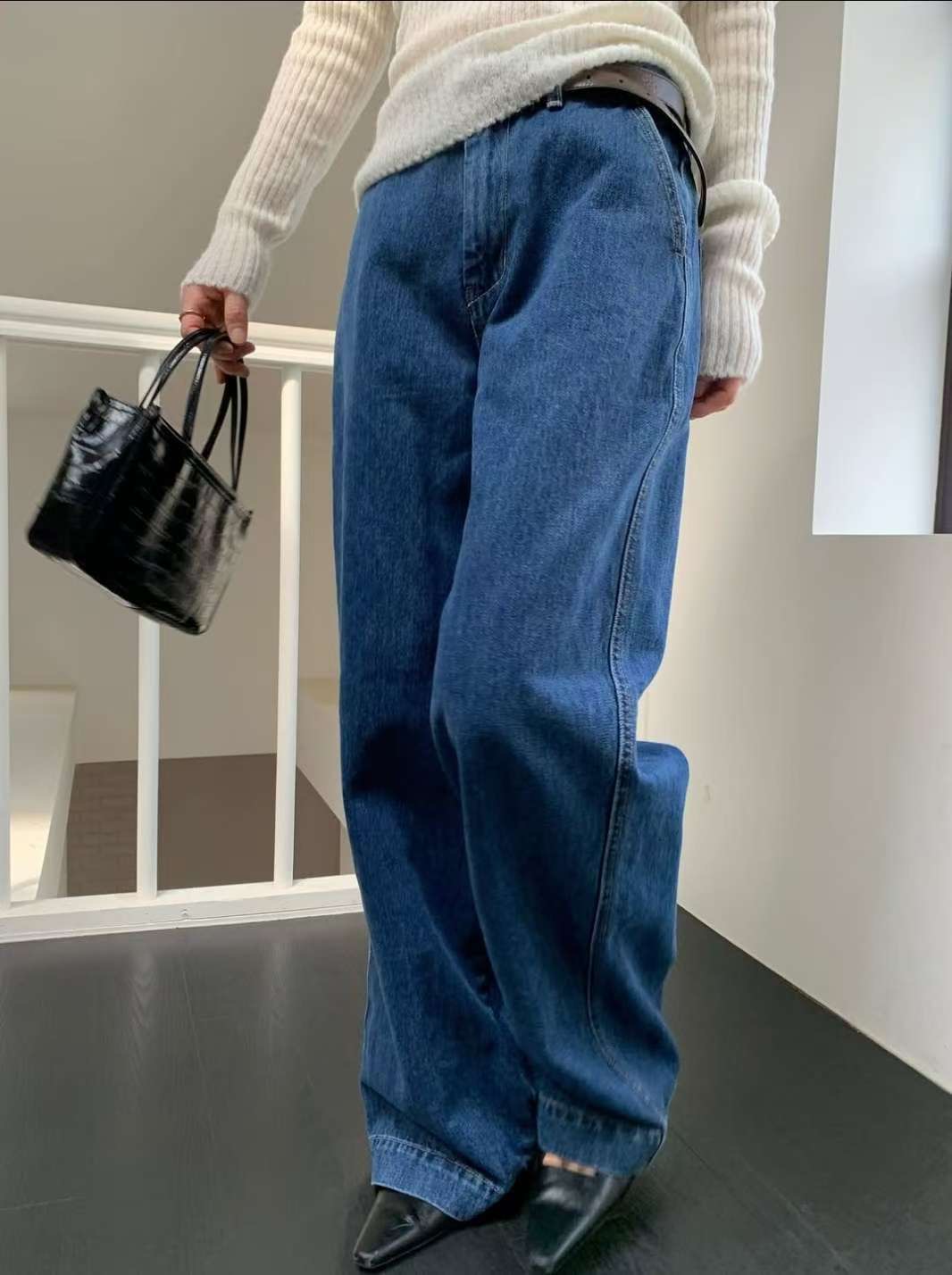 WEARRAW韓國直郵㊣女士新品人氣職業時尚推薦牛仔褲不含腰帶WEARRAW牛仔褲