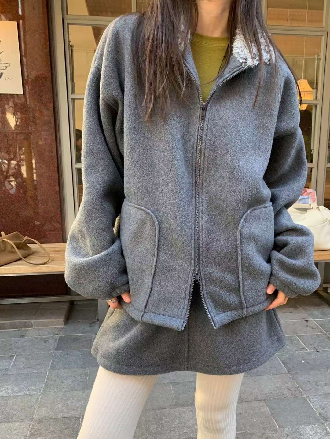 WEARRAW韓國代購㊣女士新款熱賣時尚25秋冬人氣休閑職業夾克WEARRAW夾克圖色1