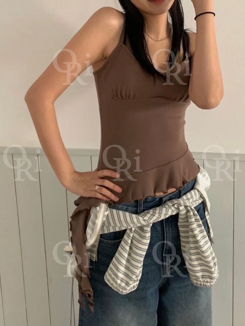 O-RI-오리-T東大門㊣直郵女裝新款人氣休閑職業吊帶背心O-RI吊帶/背心