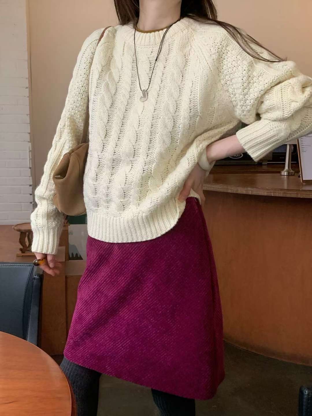 WEARRAW東大門㊣代購女裝新品人氣時尚熱賣25秋冬休閑職業毛衣WEARRAW毛衣圖色2