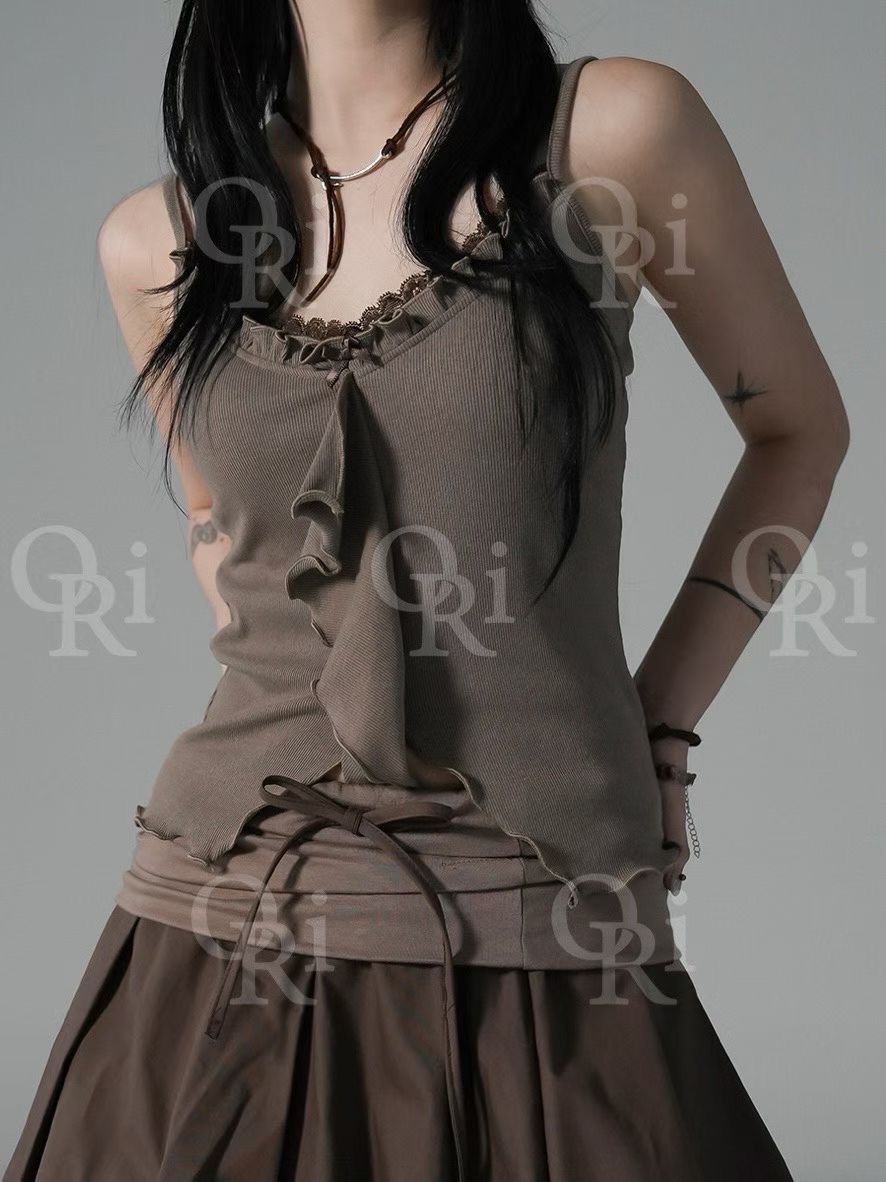 O-RI-오리-T韓國代購㊣女士新款職業推薦吊帶背心不含內搭O-RI吊帶/背心圖色3