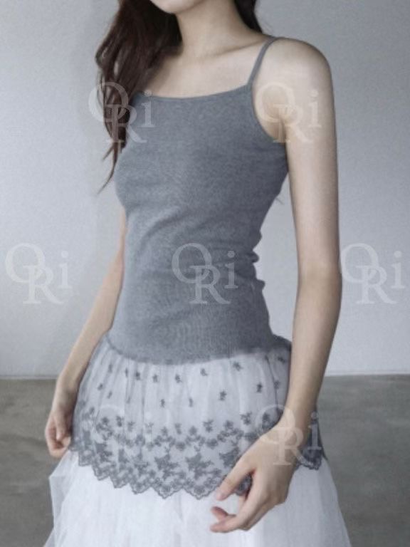 O-RI-오리-T韓國直郵㊣女士新品職業人氣休閑吊帶背心蕾絲O-RI吊帶/背心圖色4