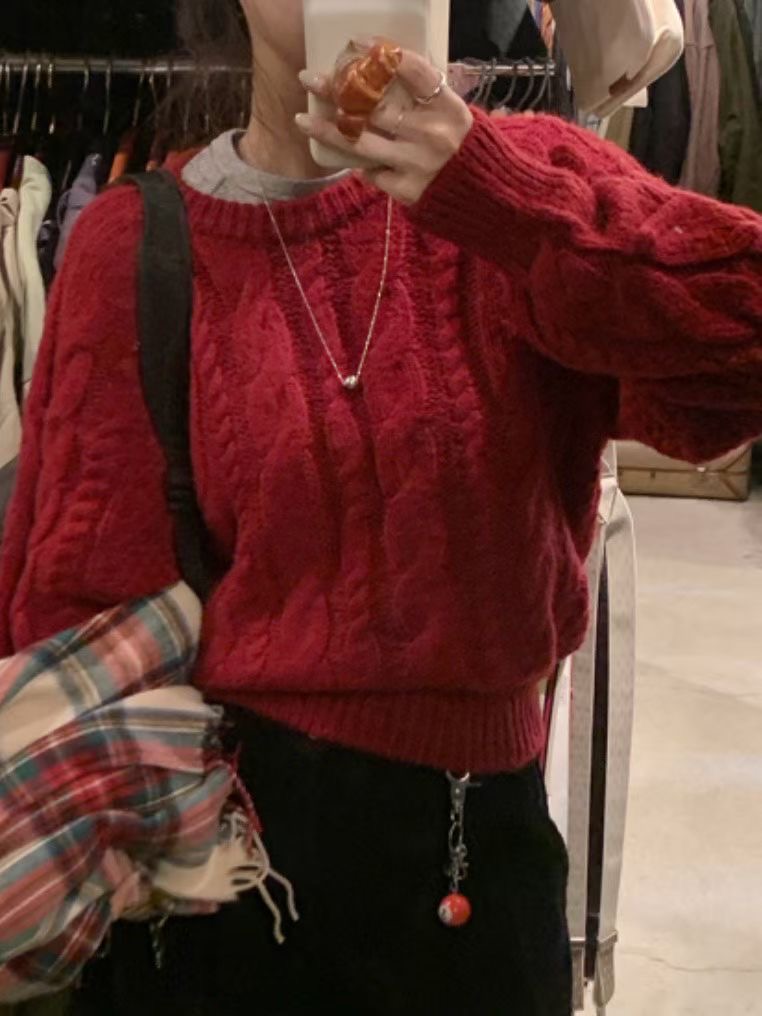 O-RI-오리-T東大門㊣實拍女士新款25秋冬推薦熱賣毛衣寬松O-RI毛衣圖色4