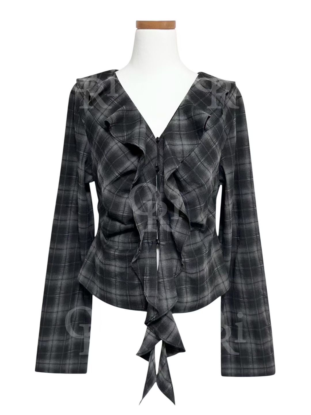 O-RI-오리-T韓國直郵㊣女士新款人氣25秋冬職業襯衫蕾絲衫O-RI襯衫/蕾絲衫圖色2