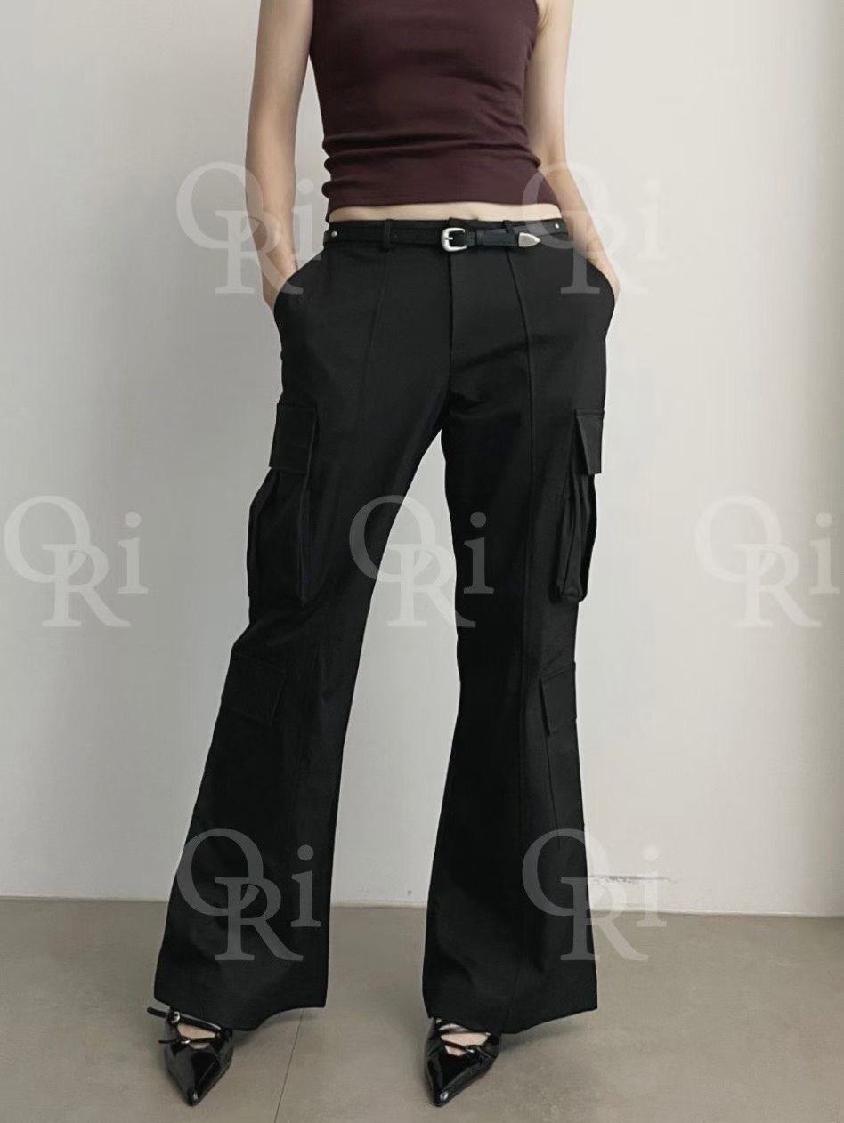 O-RI-오리-T韓國代購㊣女士新品熱賣休閑褲不含腰帶口袋O-RI休閑褲圖色1