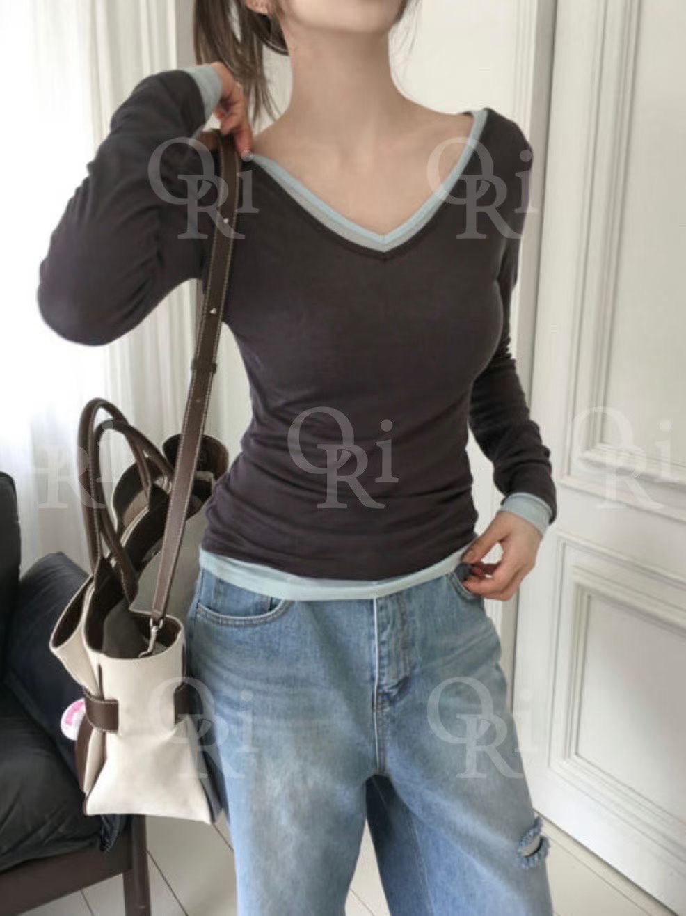 O-RI-오리-T韓國直郵㊣女裝新款時尚25秋冬推薦人氣長袖T恤O-RI長袖T恤圖色5