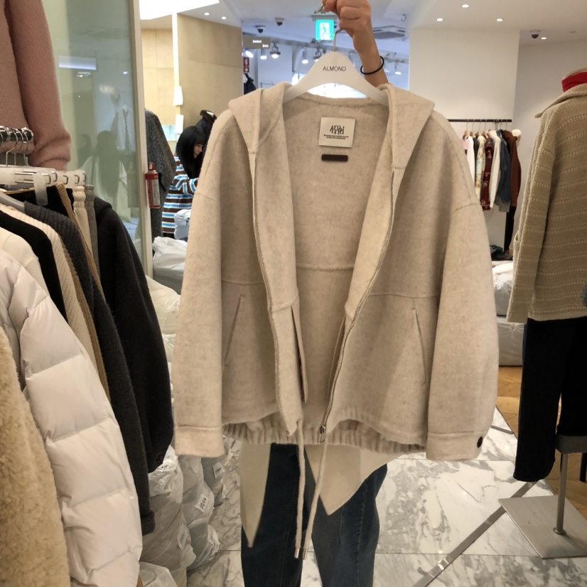 ALMOND東大門㊣直郵女裝新款休閑25秋冬人氣真品時尚短款大衣ALMOND短款大衣圖色2