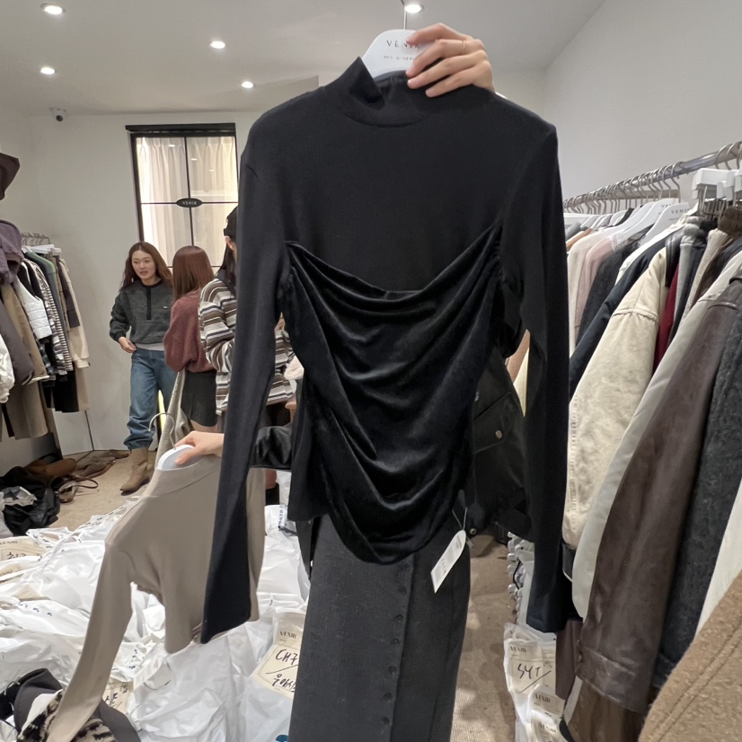 VENIR-a東大門㊣實拍女裝新款時尚熱賣25秋冬推薦真品長袖T恤VENIR-a長袖T恤圖色3