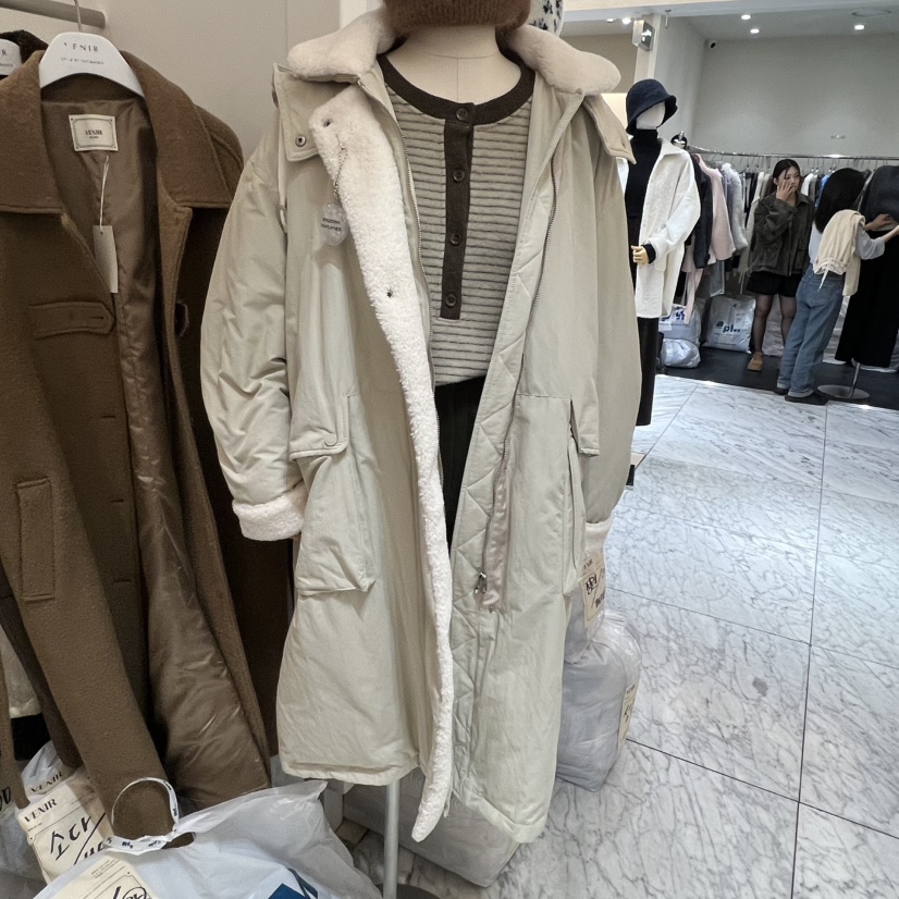 VENIR-a東大門㊣代購女士新款休閑人氣推薦真品長款羽絨服絨VENIR-a長款羽絨服圖色1