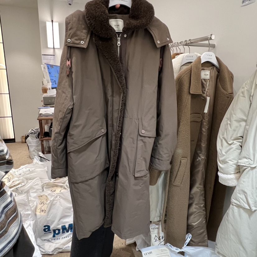 VENIR-a東大門㊣代購女士新款休閑人氣推薦真品長款羽絨服絨VENIR-a長款羽絨服圖色2