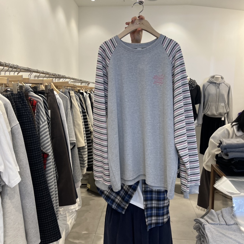 TAN&amp;COMO東大門㊣直郵女裝新款人氣休閑職業時尚長袖T恤tan-COMO長袖T恤圖色1