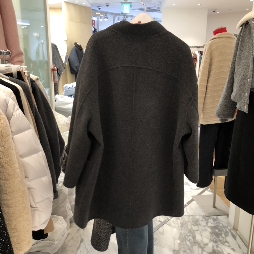 ALMOND東大門㊣直郵女士新品休閑職業人氣時尚短款大衣手工ALMOND短款大衣