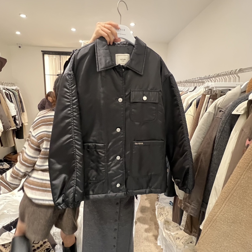 VENIR-a東大門㊣實拍女士新品職業25秋冬真品時尚推薦夾克棉VENIR-a夾克圖色2