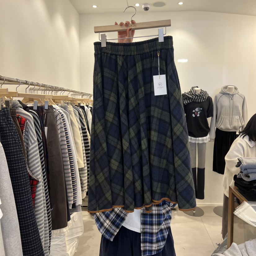 TAN&amp;COMO東大門㊣直郵女士新款推薦人氣25秋冬半身裙中短裙tan-COMO半身裙/中短裙圖色1