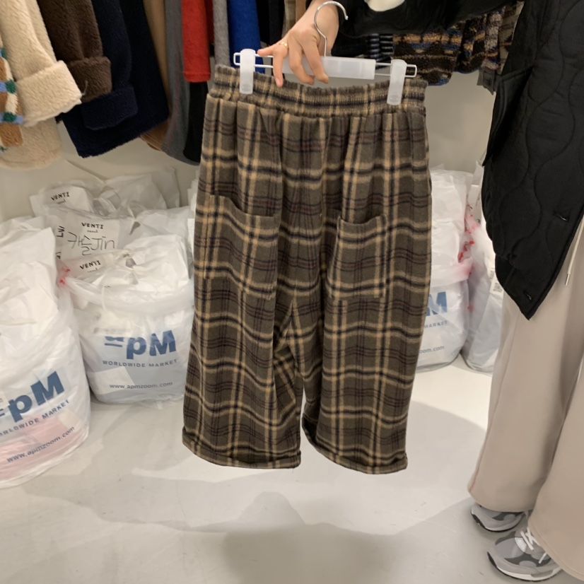 VENTI東大門㊣實拍女士新款25秋冬時尚人氣真品推薦休閑褲格紋VENTI休閑褲