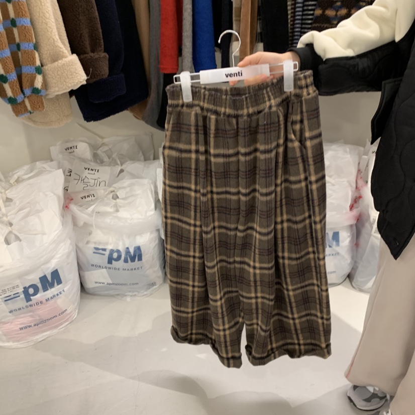 VENTI東大門㊣實拍女士新款25秋冬時尚人氣真品推薦休閑褲格紋VENTI休閑褲圖色2