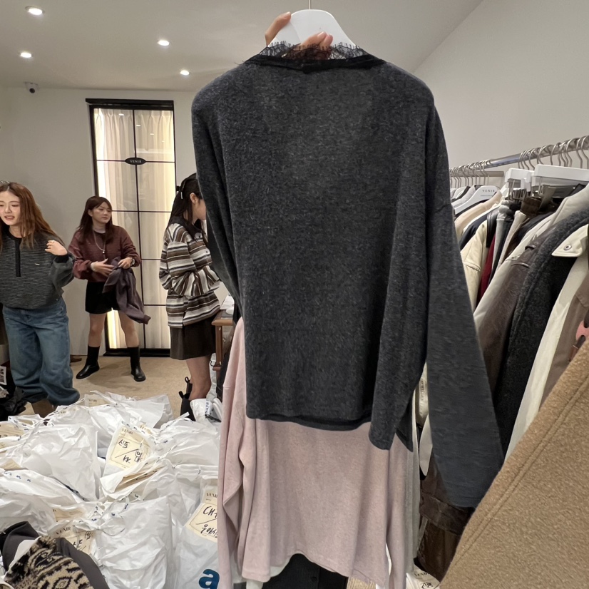 VENIR-a東大門㊣直郵女士新品人氣25秋冬休閑真品推薦長袖T恤VENIR-a長袖T恤