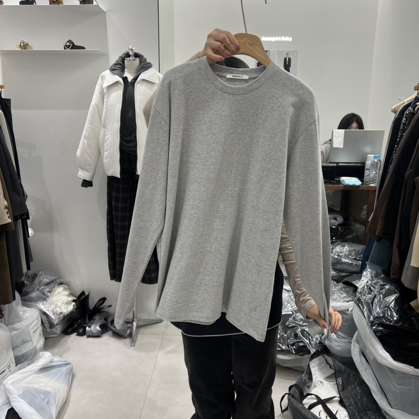 ANN MARGRET東大門㊣直郵女裝新款時尚長袖T恤棉GRETA.Y長袖T恤圖色4