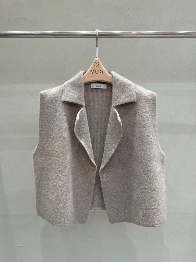 THE MUI韓國代購㊣女裝新品推薦真品時尚休閑職業25秋冬馬甲THE MUI馬甲圖色1