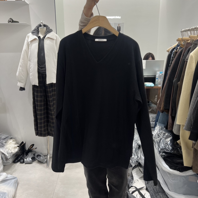 ANN MARGRET韓國代購㊣女士新款職業長袖T恤棉GRETA.Y長袖T恤圖色2