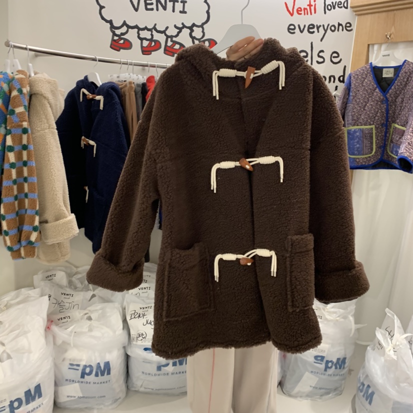 VENTI東大門㊣實拍女裝新款時尚25秋冬推薦真品中長款大衣羊毛VENTI中長款大衣圖色2