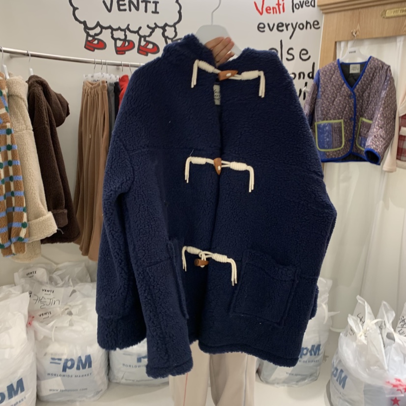 VENTI東大門㊣實拍女裝新款時尚25秋冬推薦真品中長款大衣羊毛VENTI中長款大衣圖色3