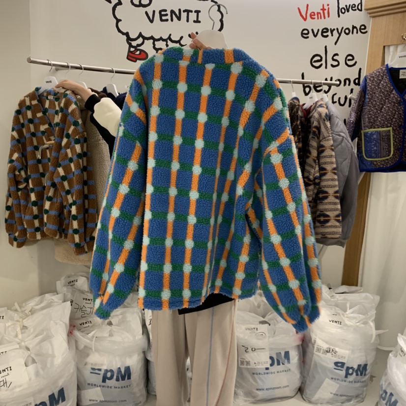 VENTI韓國代購㊣女裝新品真品熱賣時尚人氣職業夾克抓絨開衫VENTI夾克