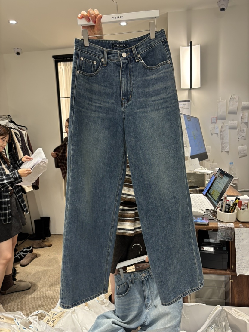 VENIR-a東大門㊣代購女士新款職業熱賣時尚真品休閑牛仔褲VENIR-a牛仔褲圖色2