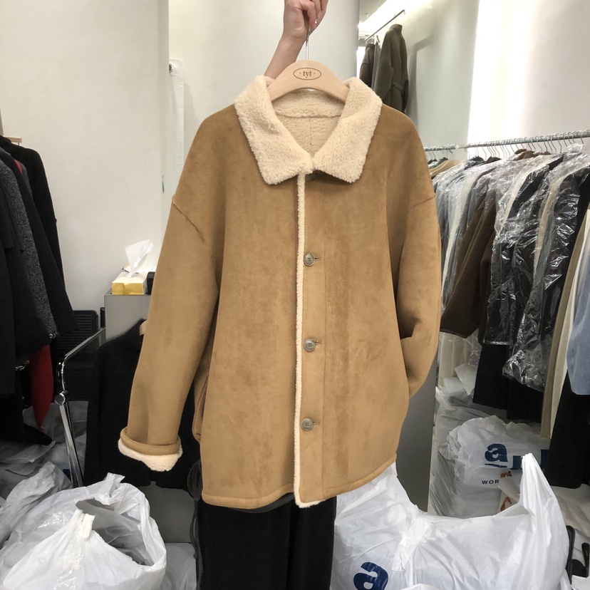 TAKE YOUE TIME東大門㊣代購女裝新品時尚25秋冬夾克雙面TAKE YOUE TIME夾克圖色1