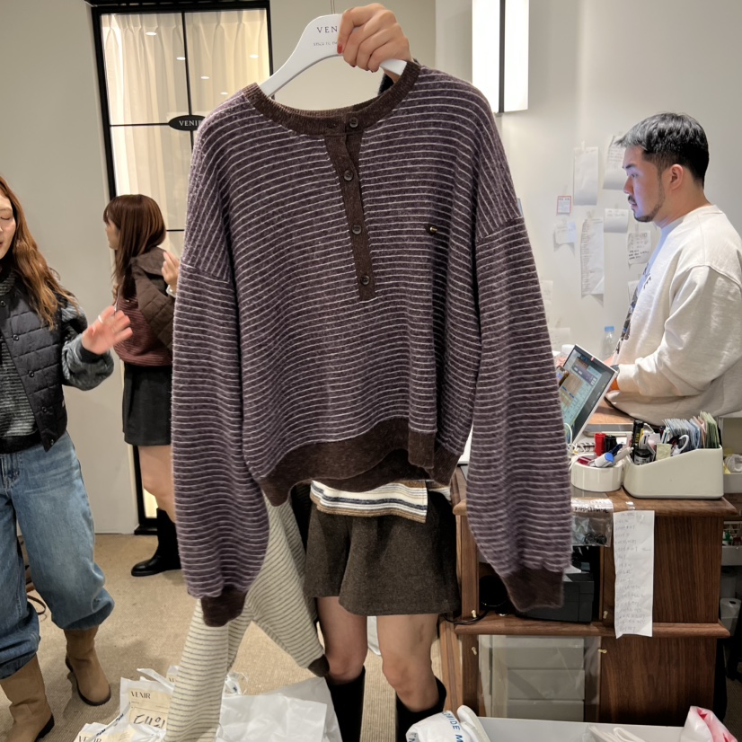 VENIR-a韓國代購㊣女士新款推薦休閑人氣時尚熱賣衛衣加絨VENIR-a衛衣圖色2