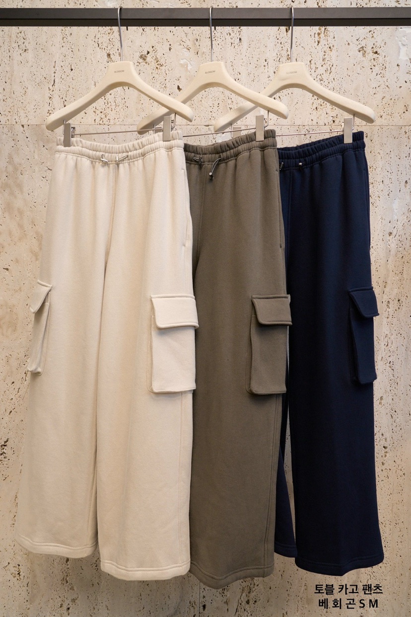 BLOSSOM韓國代購㊣女士新款25秋冬推薦人氣休閑褲工裝褲加絨BLOSSOM休閑褲