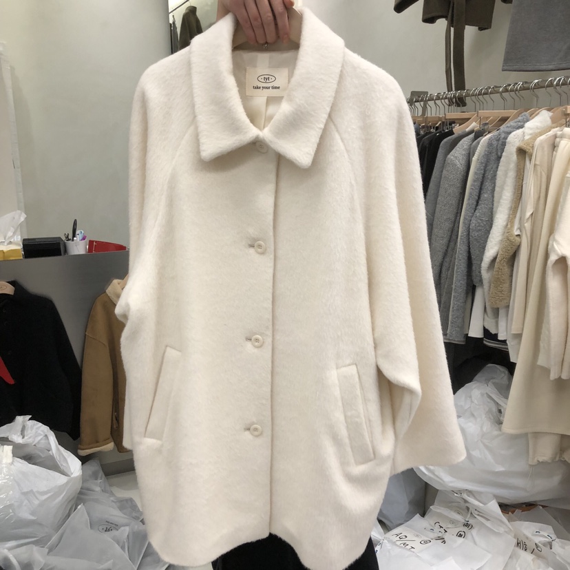 TAKE YOUE TIME東大門㊣實拍女士新款時尚休閑中長款大衣TAKE YOUE TIME中長款大衣圖色2