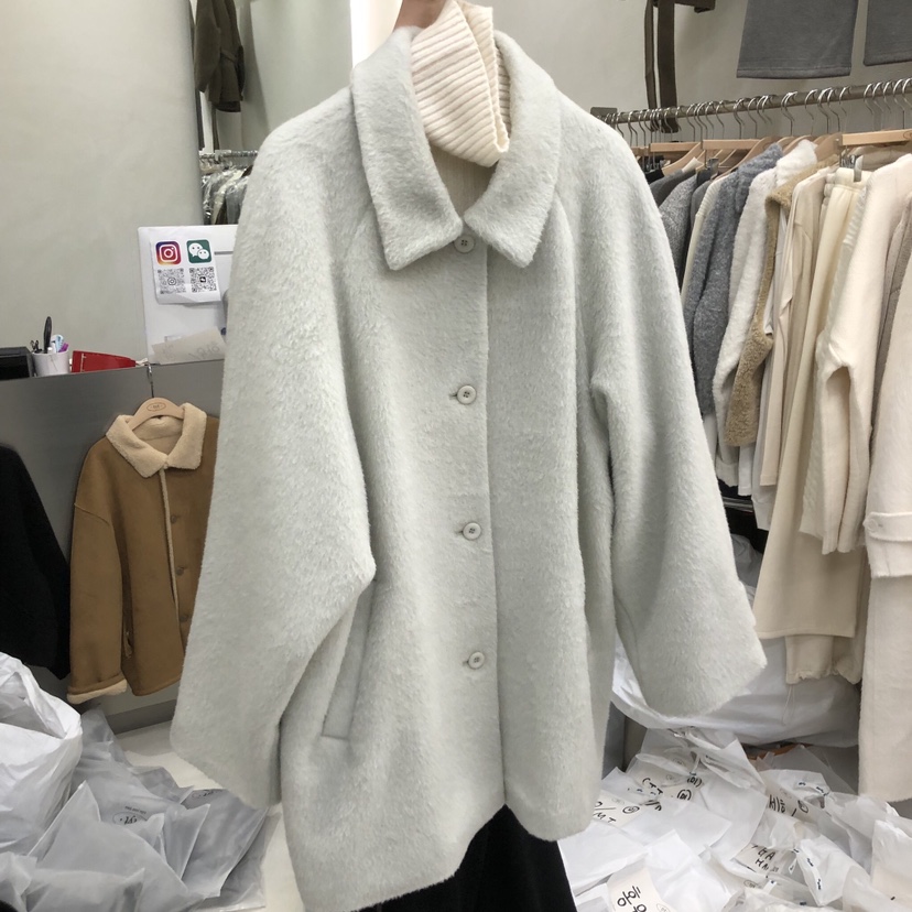 TAKE YOUE TIME東大門㊣實拍女士新款時尚休閑中長款大衣TAKE YOUE TIME中長款大衣圖色3