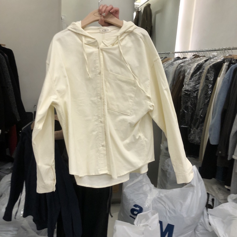 TAKE YOUE TIME韓國直郵㊣女裝新款職業襯衫蕾絲衫連帽衫TAKE YOUE TIME襯衫/蕾絲衫圖色1