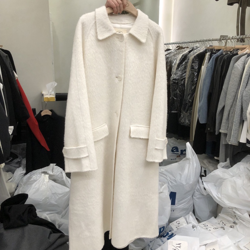 TAKE YOUE TIME韓國直郵㊣女裝新品推薦職業中長款大衣手工TAKE YOUE TIME中長款大衣圖色1