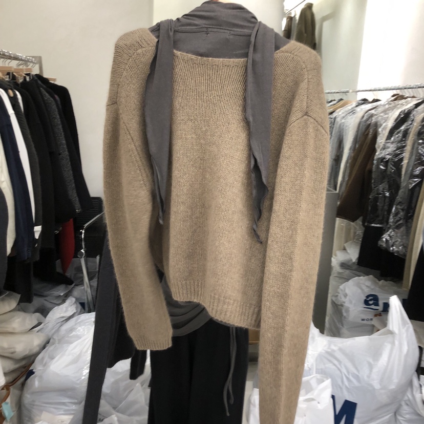 TAKE YOUE TIME韓國直郵㊣女士新品人氣毛衣不含內搭安哥拉V領開衫TAKE YOUE TIME毛衣