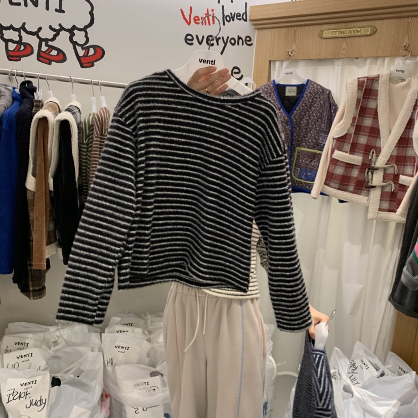 VENTI東大門㊣代購女裝新款時尚人氣職業25秋冬推薦長袖T恤VENTI長袖T恤